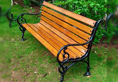 5 ft Cast Iron with frp Planks Bench Premium