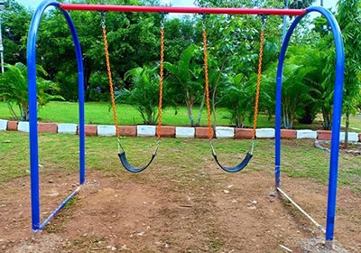 Kids double swing installed at jogeshwari