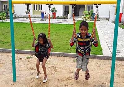 Swing for small KIDS in sand at boisar