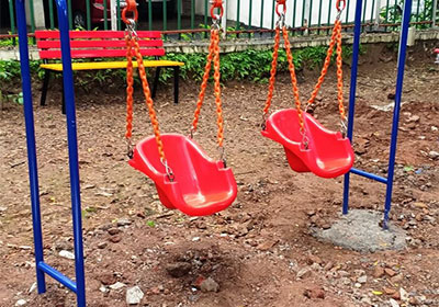 Swing for small KIDS in sand at boisar