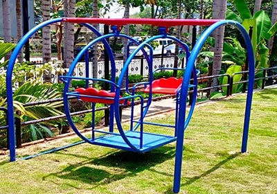 Circular swing for kids in garden at bandra