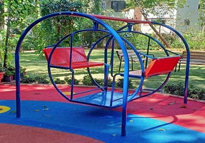 Circular swing for kids with EPDM flooring  at pedder road